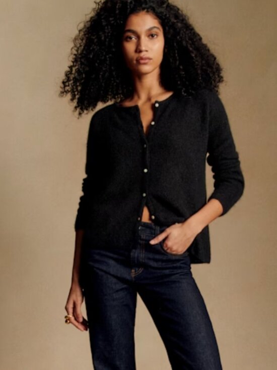 Sezane Sweaters - Black Gaspard Cardigan